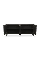 Contract furniture - Black Oak Chiseled 4-Door Sideboard - www.oroatrade.com