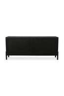 Contract furniture - Black Oak Chiseled 4-Door Sideboard - www.oroatrade.com