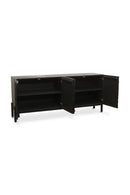 Contract furniture - Black Oak Chiseled 4-Door Sideboard - www.oroatrade.com
