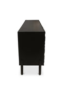 Contract furniture - Black Oak Chiseled 4-Door Sideboard - www.oroatrade.com