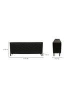 Contract furniture - Black Oak Chiseled 4-Door Sideboard - www.oroatrade.com