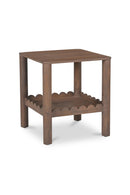 Hospitality furniture - Scalloped Edge Brown Side Table - www.oroatrade.com