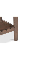 Hospitality furniture - Scalloped Edge Brown Side Table - www.oroatrade.com
