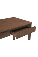 Scalloped Edge Wooden 3-Drawer Desk | Novi Living Wiley | Oroa.com