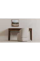 Scalloped Edge Wooden 3-Drawer Desk | Novi Living Wiley | Oroa.com