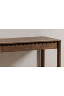 Scalloped Edge Wooden 3-Drawer Desk | Novi Living Wiley | Oroa.com