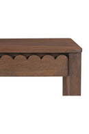 Scalloped Edge Wooden 3-Drawer Desk | Novi Living Wiley | Oroa.com