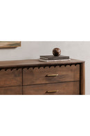 Contract furniture - Scalloped Edge Wooden 6-Drawer Dresser - www.oroatrade.com