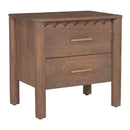 Scalloped-Edge 2-Drawer Nightstand | Novi Living Wiley