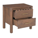 Scalloped-Edge 2-Drawer Nightstand | Novi Living Wiley