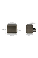 Hospitality furniture - Bronze 2-Drawer Nightstand - www.oroatrade.com