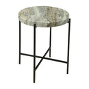 Round Natural Marble Accent Table | Novi Living Cirque