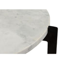 White Marble 2-Layer Accent Table | Novi Living Melanie