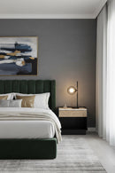 Hospitality furniture - Marble Top Black Nightstand - www.oroatrade.com