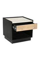 Hospitality furniture - Marble Top Black Nightstand - www.oroatrade.com