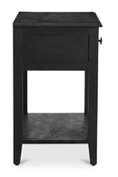 Contract furniture - Antique Black 1-Drawer Nightstand - www.oroatrade.com
