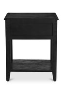 Contract furniture - Antique Black 1-Drawer Nightstand - www.oroatrade.com
