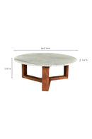 Hospitality furniture - Wooden Base Marble Coffee Table - www.oroatrade.com