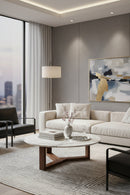 Hospitality furniture - Wooden Base Marble Coffee Table - www.oroatrade.com