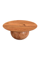 Natural Acacia Round Coffee Table | Novi Living Bradbury | Oroa.com