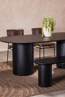 Contract furniture - Black Acacia Wood Dining Table - www.oroatrade.com