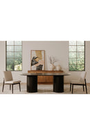 Contract furniture - Black Acacia Wood Dining Table - www.oroatrade.com