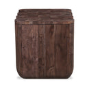 Scalloped Brown Acacia Accent Table | Novi Living Punyo Punyo