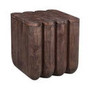 Scalloped Brown Acacia Accent Table | Novi Living Punyo Punyo