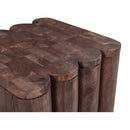 Scalloped Brown Acacia Accent Table | Novi Living Punyo Punyo