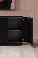 Contract furniture - Black Acacia 4-Door Sideboard - www.oroatrade.com