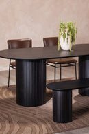 Black Acacia Wood Bench | Novi Living Povera | Oroa.com