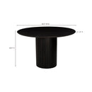 Black Acacia Round Dining Table | Novi Living Povera