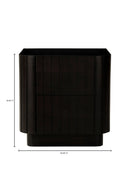 Hospitality furniture - Black Acacia 2-Drawer Nightstand - www.oroatrade.com
