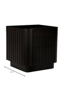 Hospitality furniture - Black Acacia 2-Drawer Nightstand - www.oroatrade.com
