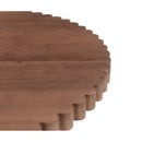 Round Scalloped Pedestal Coffee Table | Novi Living Nomi