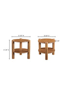 Contract furniture - Vintage Mango Wood Accent Table - www.oroatrade.com
