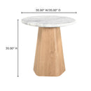 Round Gray Marble Accent Table | Novi Living Evelyn
