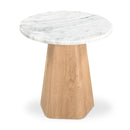 Round Gray Marble Accent Table | Novi Living Evelyn