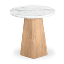 Round Gray Marble Accent Table | Novi Living Evelyn