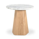 Round Gray Marble Accent Table | Novi Living Evelyn