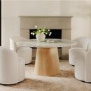 Round Onyx Marble Dining Table | Novi Living Evelyn