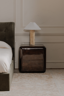 2-Drawer Brown Acacia Nightstand | Novi Living Rory | Oroatrade.com