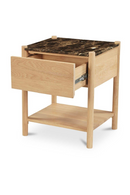 Marble Top 1-Drawer Nightstand | Novi Living Elio | Oroatrade.com