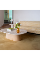 Wood Base Marble Coffee Table | Novi Living Carly | Oroatrade.com