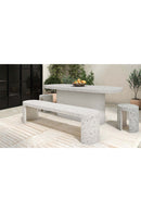 White Terrazzo Outdoor Dining Table | Novi Living Lyon | Oroa.com