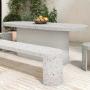 Hospitality furniture - White Terrazzo Outdoor Dining Table - www.oroatrade.com