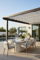 White Terrazzo Outdoor Dining Table | Novi Living Lyon | Oroa.com
