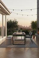 White Terrazzo Outdoor Bench | Novi Living Lyon | Oroa.com