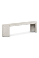 White Terrazzo Outdoor Bench | Novi Living Lyon | Oroa.com
