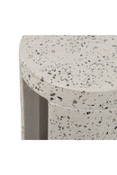 White Terrazzo Outdoor Stool | Novi Living Lyon | Oroa.com